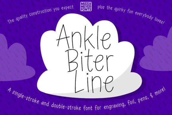 Ankle Biter Line: A Playful Font for Drawing and Crafting