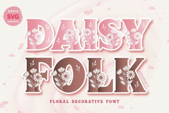 Daisyfolk: A Floral Font for Fresh, Romantic Designs