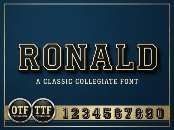 Ronald: A Classic Collegiate Font for Timeless Design