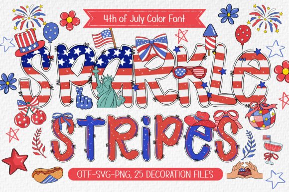 Sparkle Stripes: A Festive Font for Patriotic Projects