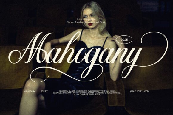 The Graceful Flow of Mahogany Script